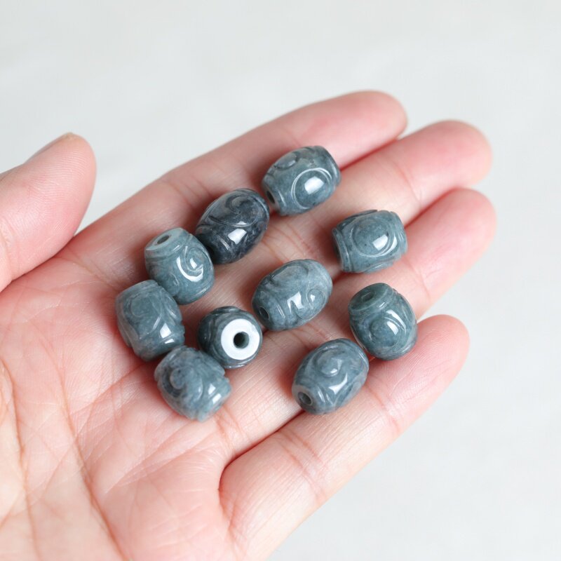 Earrings - Lot de 5 perles en jade