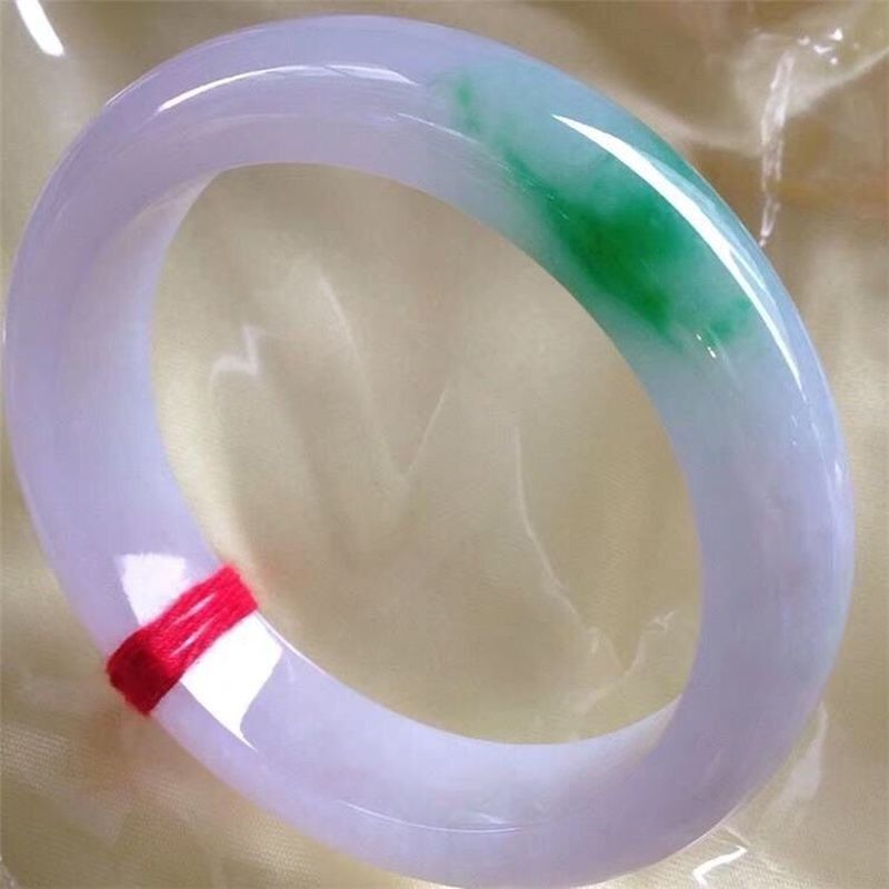 Bracelets - , Violet, Bracelet en jade aux