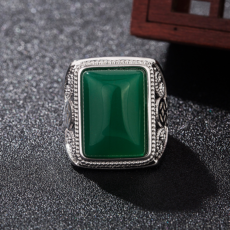 Rings - Bagues en Jade naturel vert, bijoux