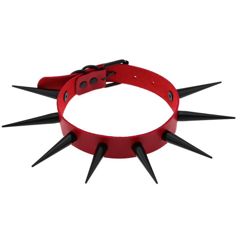 Goth Punk Spike Choker - Collier ras du cou clouté à