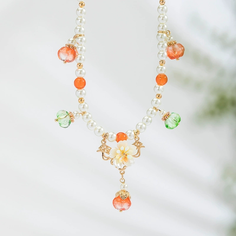 Pearl Choker Necklace Vintage - Colliers de perles Vintage avec pendentif