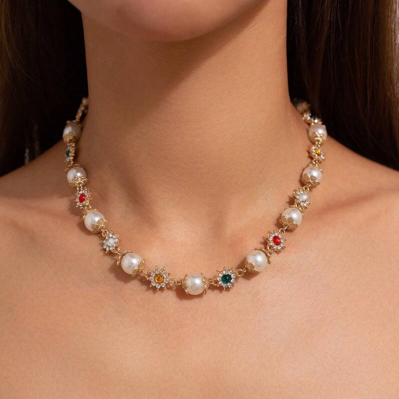 Pearl Choker Necklace Vintage - Ingemark Vintage perle collier ras du