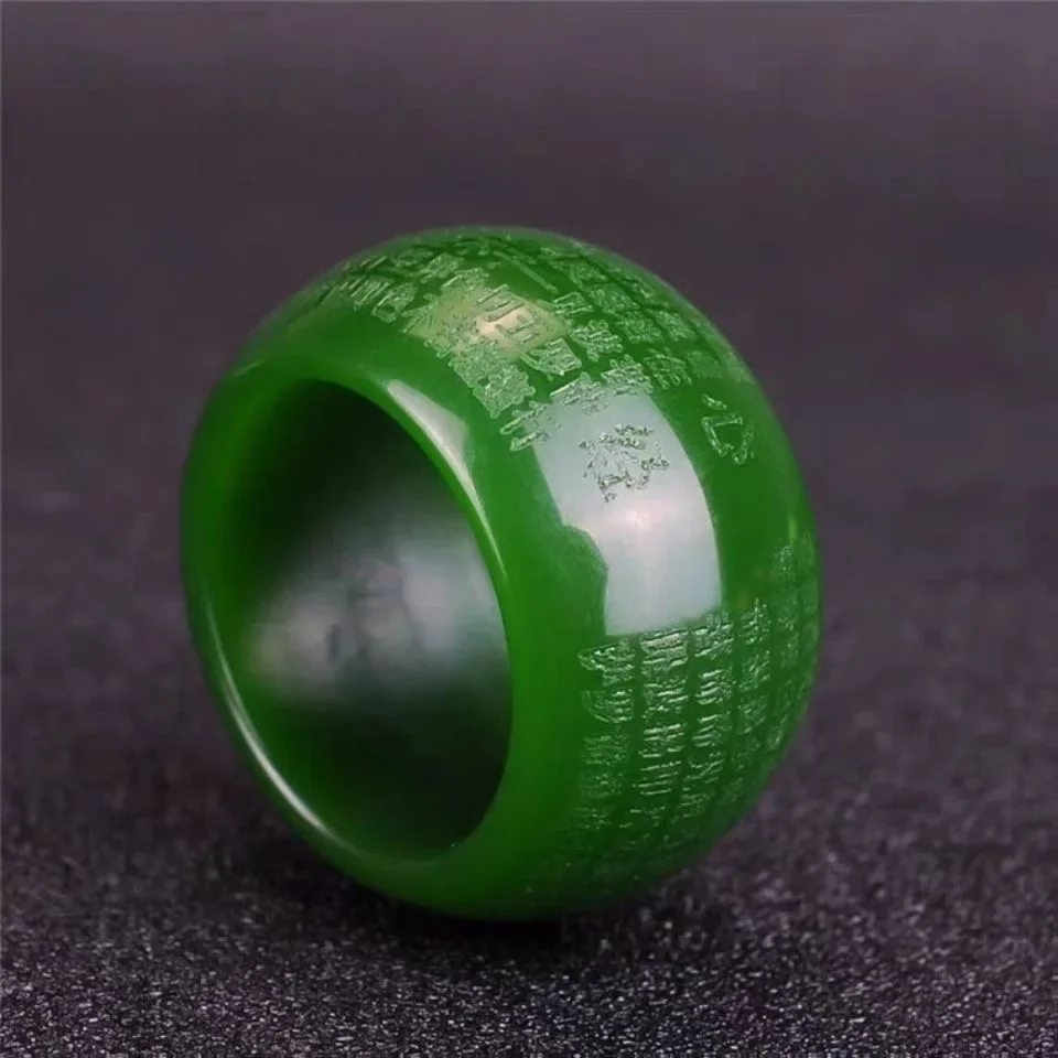 Rings - Bague en jade vert naturel de