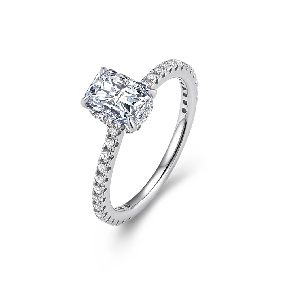 Moissanite Engagement Ring 1 Carat - Bague de fiançailles et de mariage