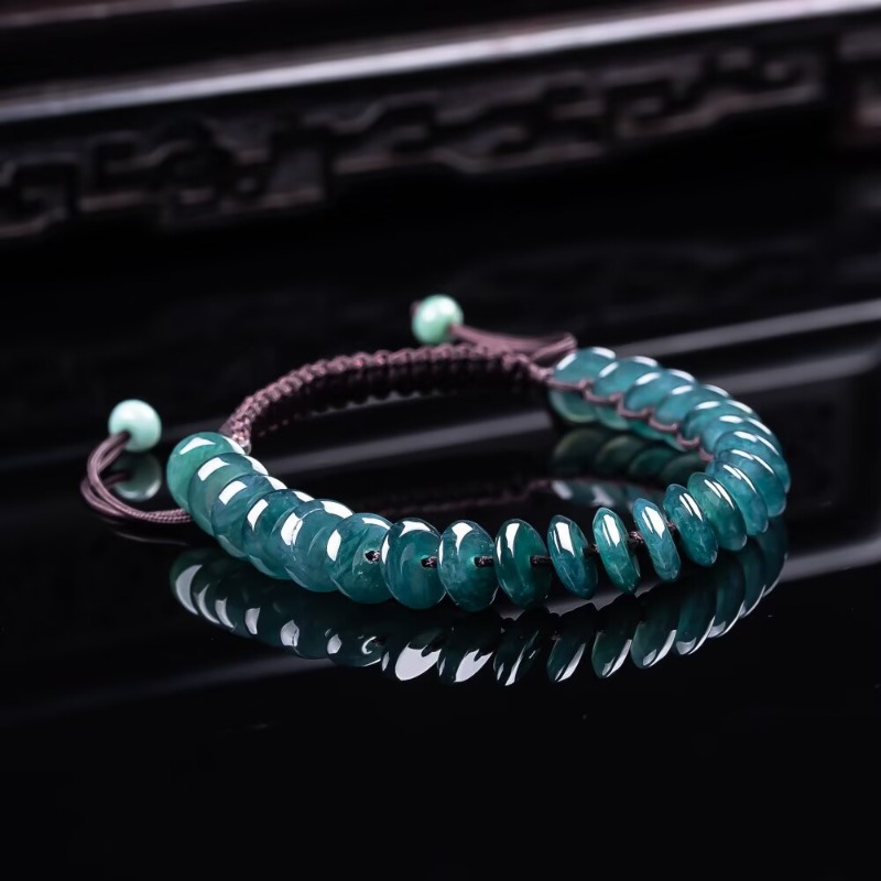Bracelets - Bracelet de perles abacus en émeraude