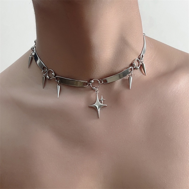 Goth Punk Spike Choker - Collier ras du cou Hiphop en