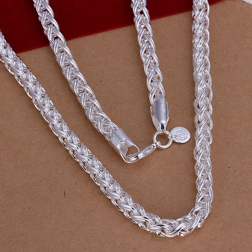 925 Sterling Silver Chain Necklace Men - Collier en argent Sterling 925 de