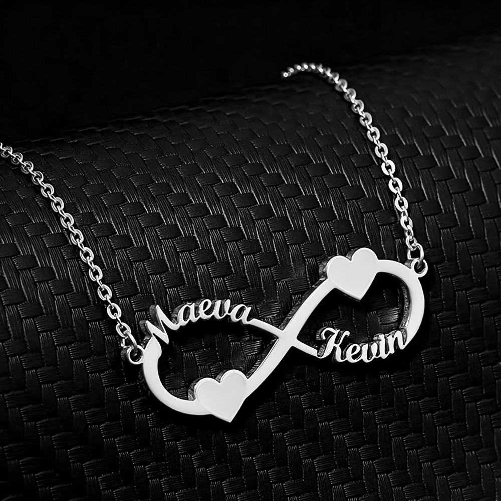 Custom Name Necklace Stainless Steel - Collier avec nom personnalisé, pendentif en