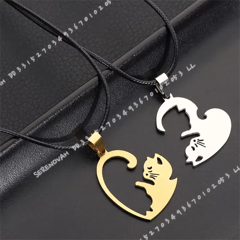 Magnetic Couple Matching Necklaces - 1 Paire de Porte-clés Créatifs et