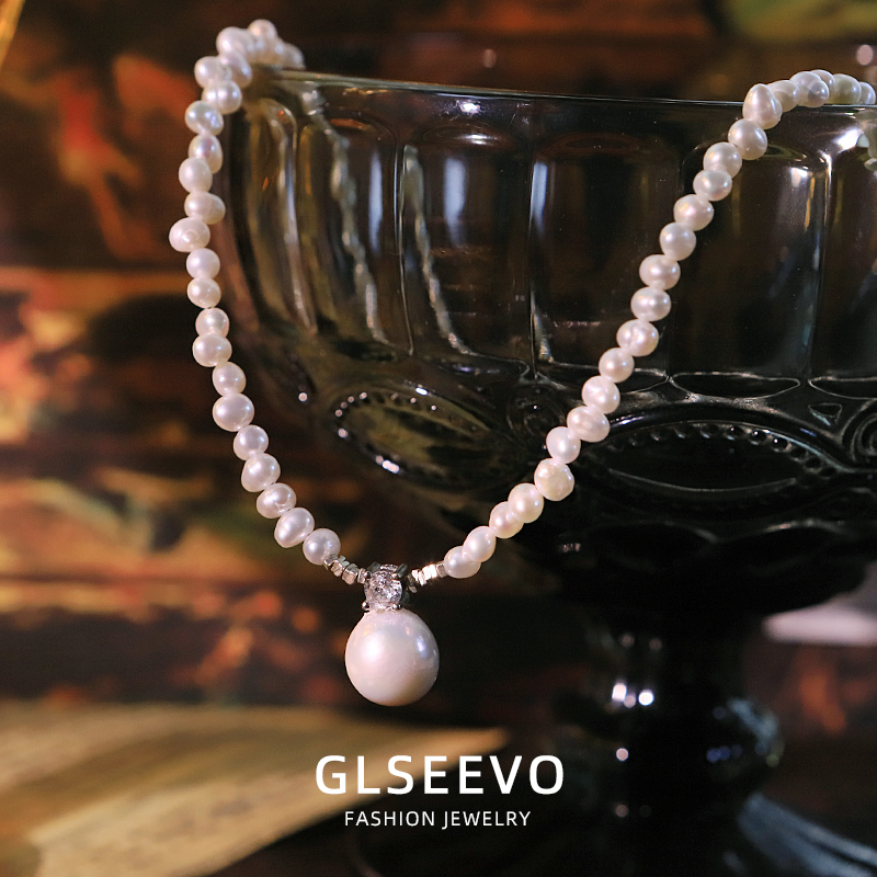 Pearl Choker Necklace Vintage - Collier de perles d'eau douce en