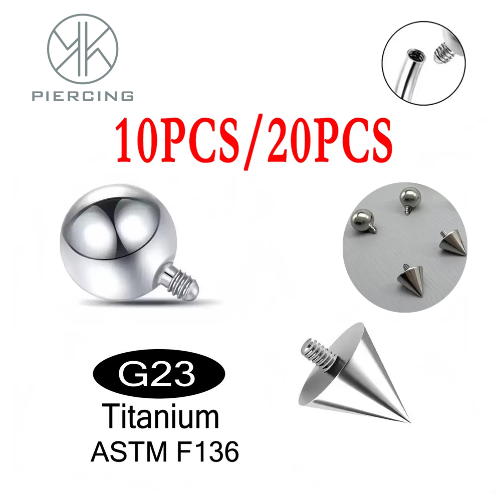Body Jewelry - 10/20pcs G23 Titanium Ear Stud Substituicao