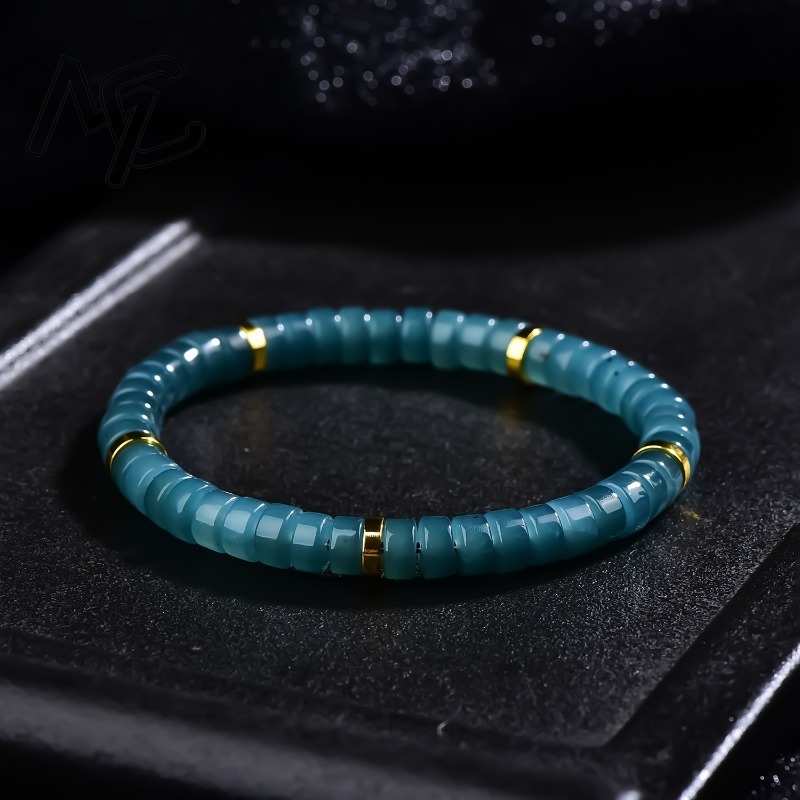 Bracelets - Bracelet de perles d'abacus en jadéite