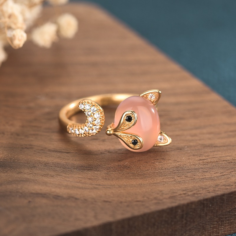 Rings - Anneaux de renard en Jade naturel