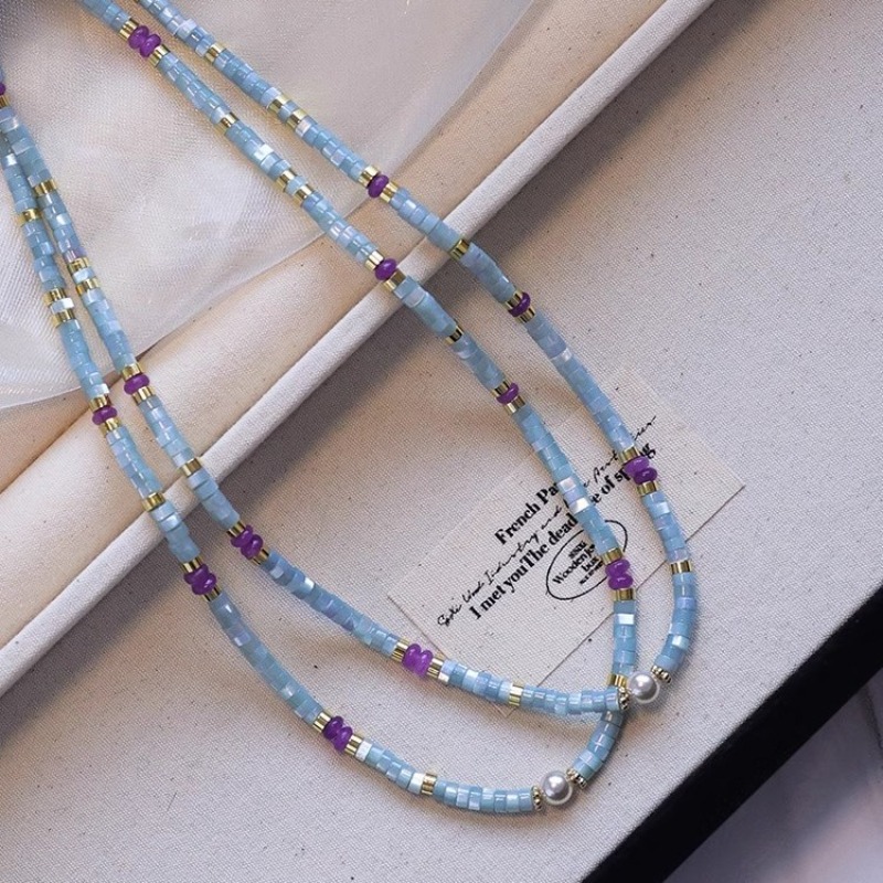 Pearl Choker Necklace Vintage - Colliers perlés Minar pour femmes, avec