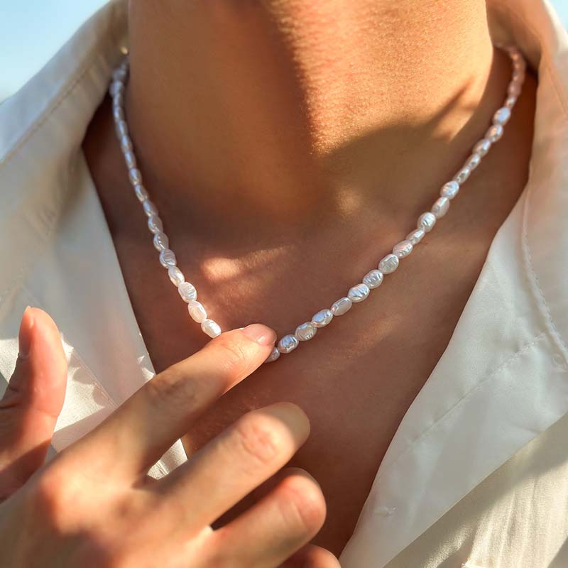 Pearl Choker Necklace Vintage - Collier ras du cou en perles