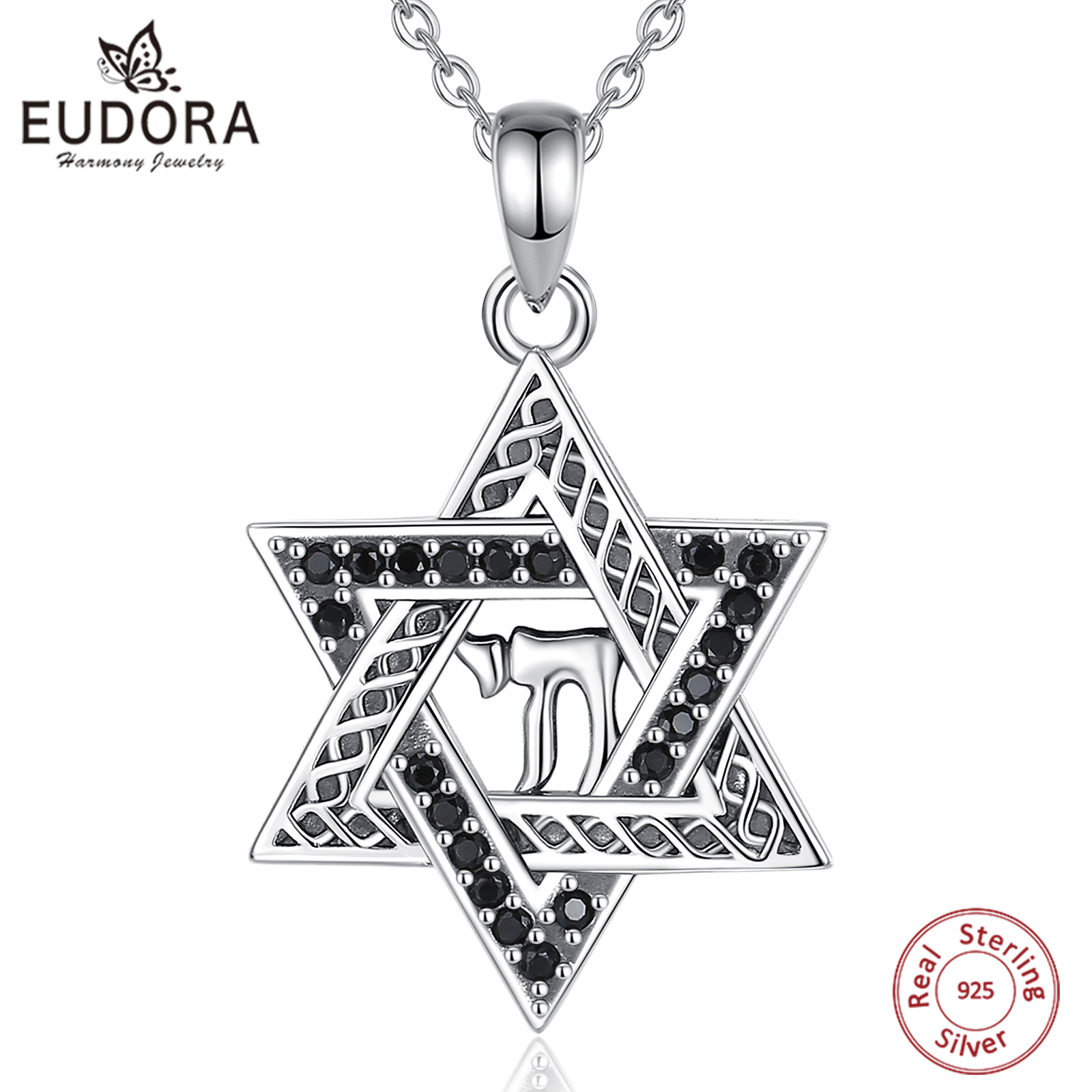 925 Sterling Silver Chain Necklace Men - Eudora-Pendentif étoile de FC en argent