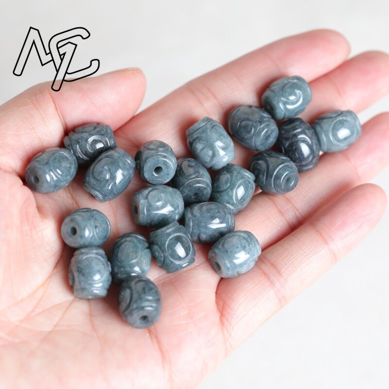 Lot de 5 perles en jade bleu n - Earrings avis et prix