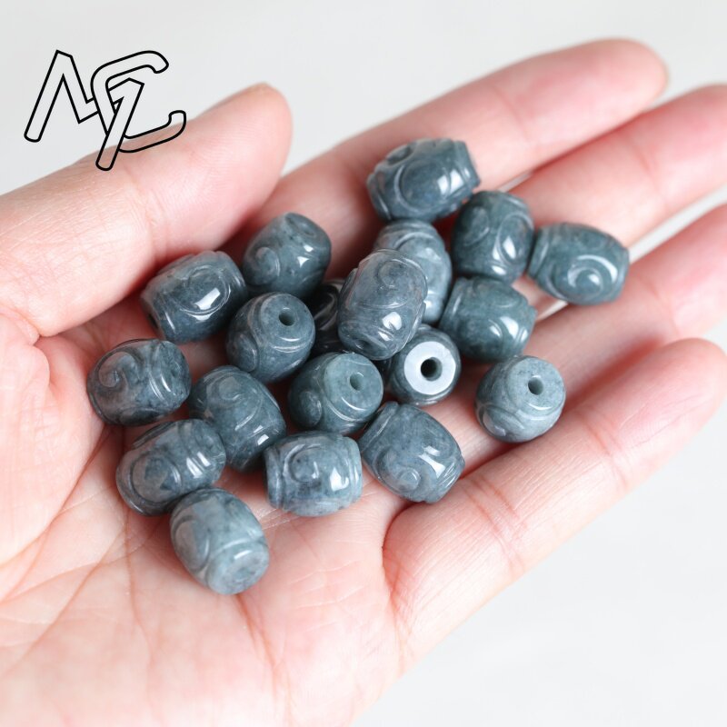 Lot de 5 perles en jade bleu n - Earrings avis et prix