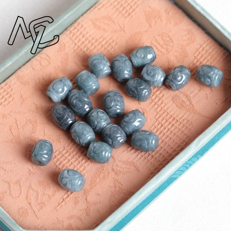 Lot de 5 perles en jade bleu n - Earrings avis et prix