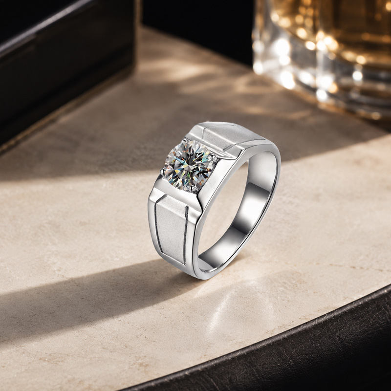 Bague en argent sterling 925 t - Moissanite Engagement Ring 1 Carat avis et prix