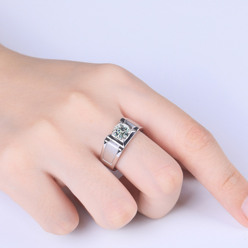 Bague en argent sterling 925 t - Moissanite Engagement Ring 1 Carat avis et prix