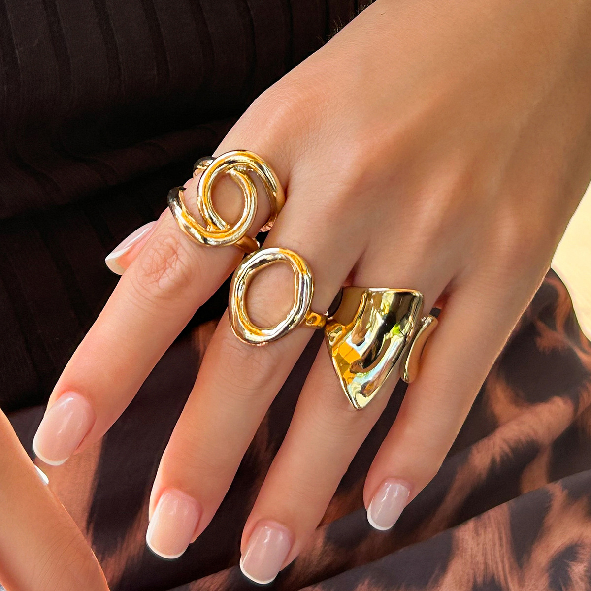DIEZI-Bagues géométriques évid - Vintage Punk Knuckle Rings Set avis et prix