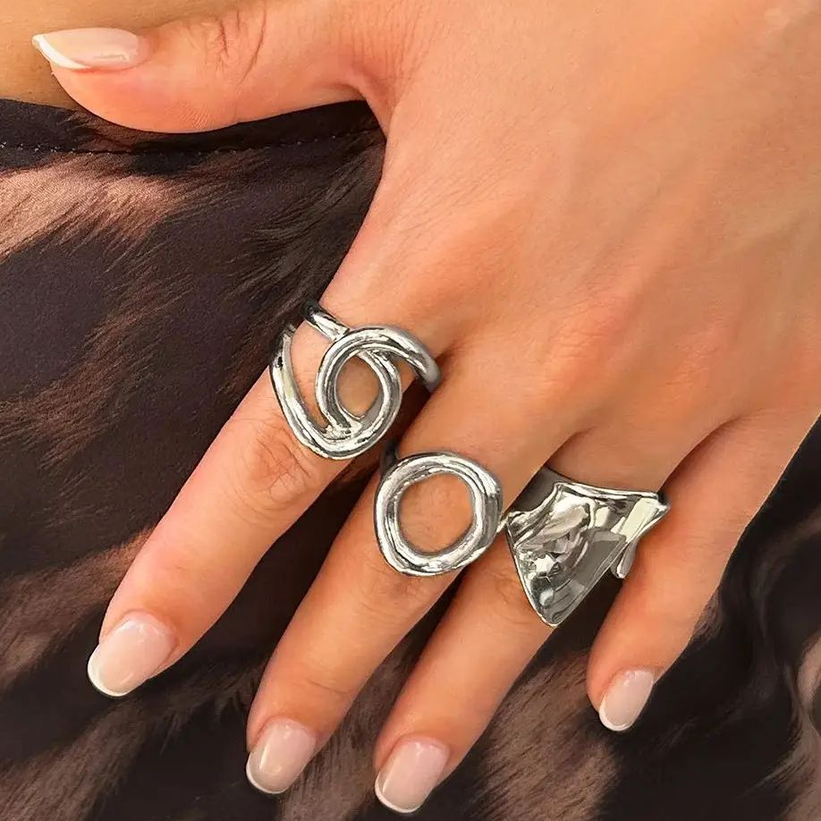 DIEZI-Bagues géométriques évid - Vintage Punk Knuckle Rings Set avis et prix