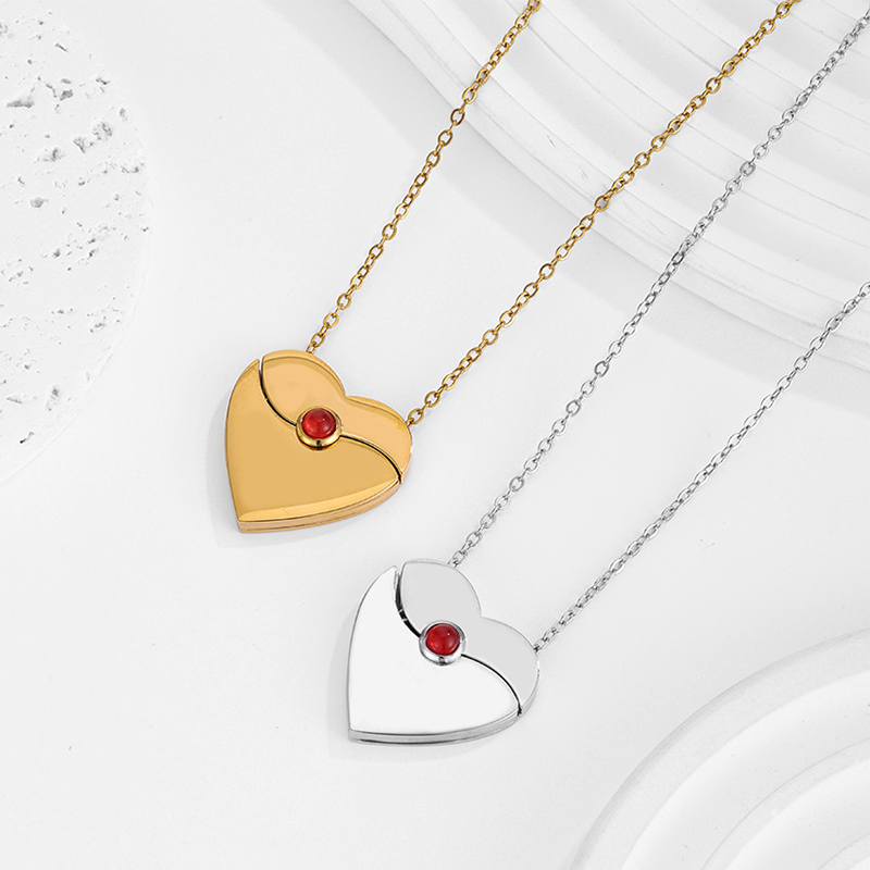 Collier Pendentif Cœur Personn - Heart Locket Necklace Photo avis et prix
