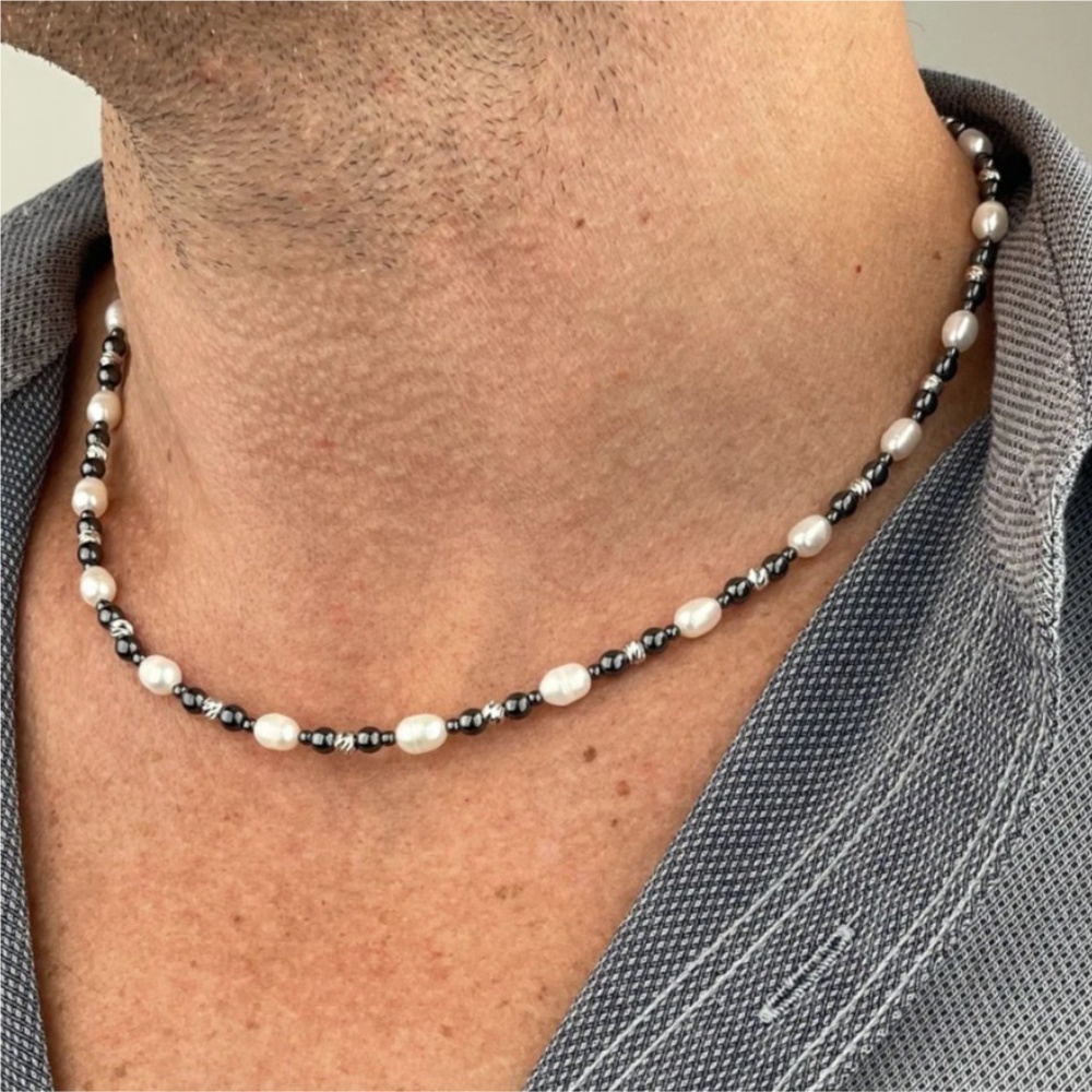 Collier rétro en pierre nature - Pearl Choker Necklace Vintage avis et prix