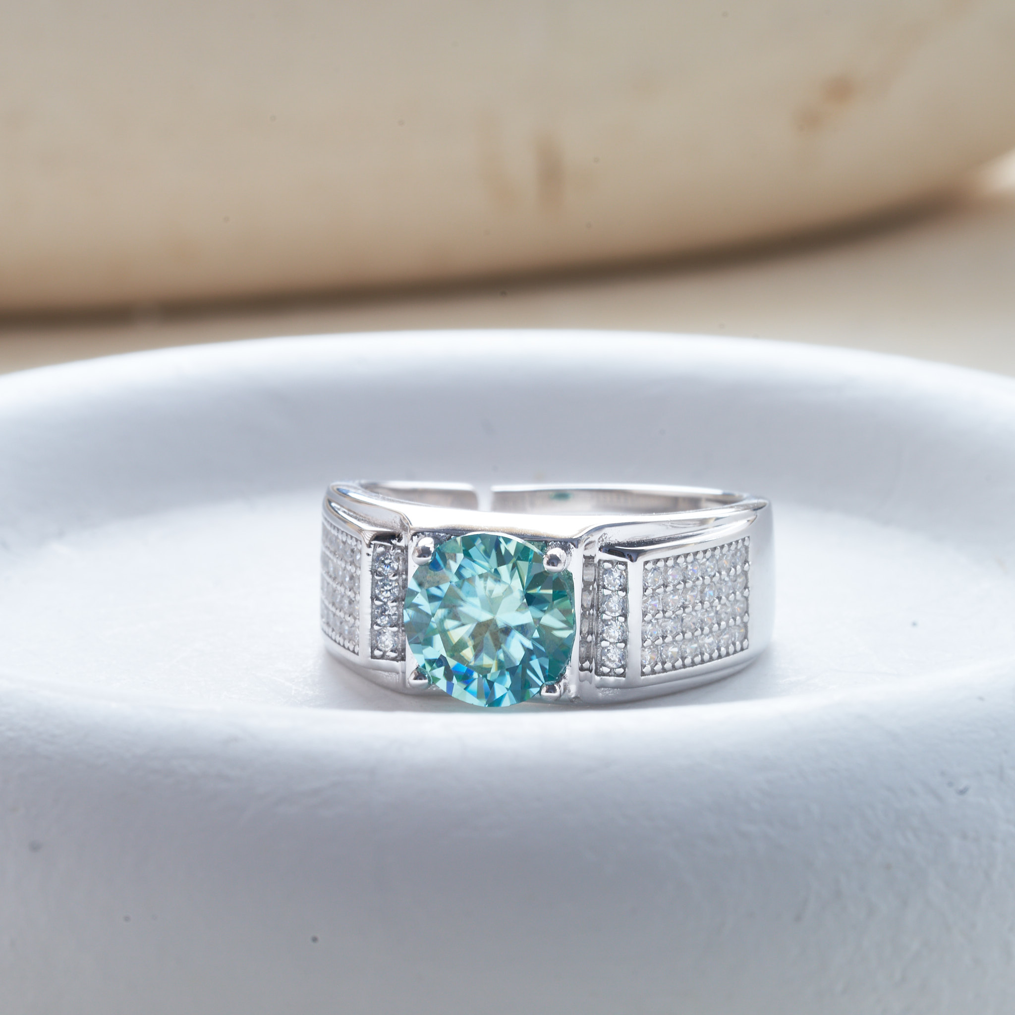 Bague Moissanite de Couleur Bl - Moissanite Engagement Ring 1 Carat avis et prix