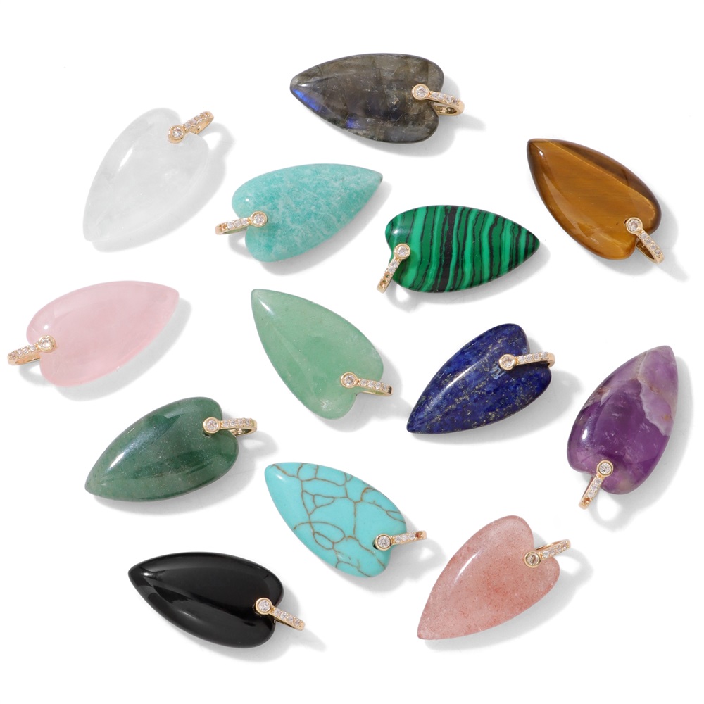 2 pendentifs en pierre naturel - Crystal Pendant Necklace Natural Stone avis et prix