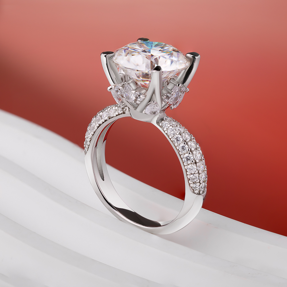 BXINY D couleur 5CT Moissanite - Moissanite Engagement Ring 1 Carat avis et prix