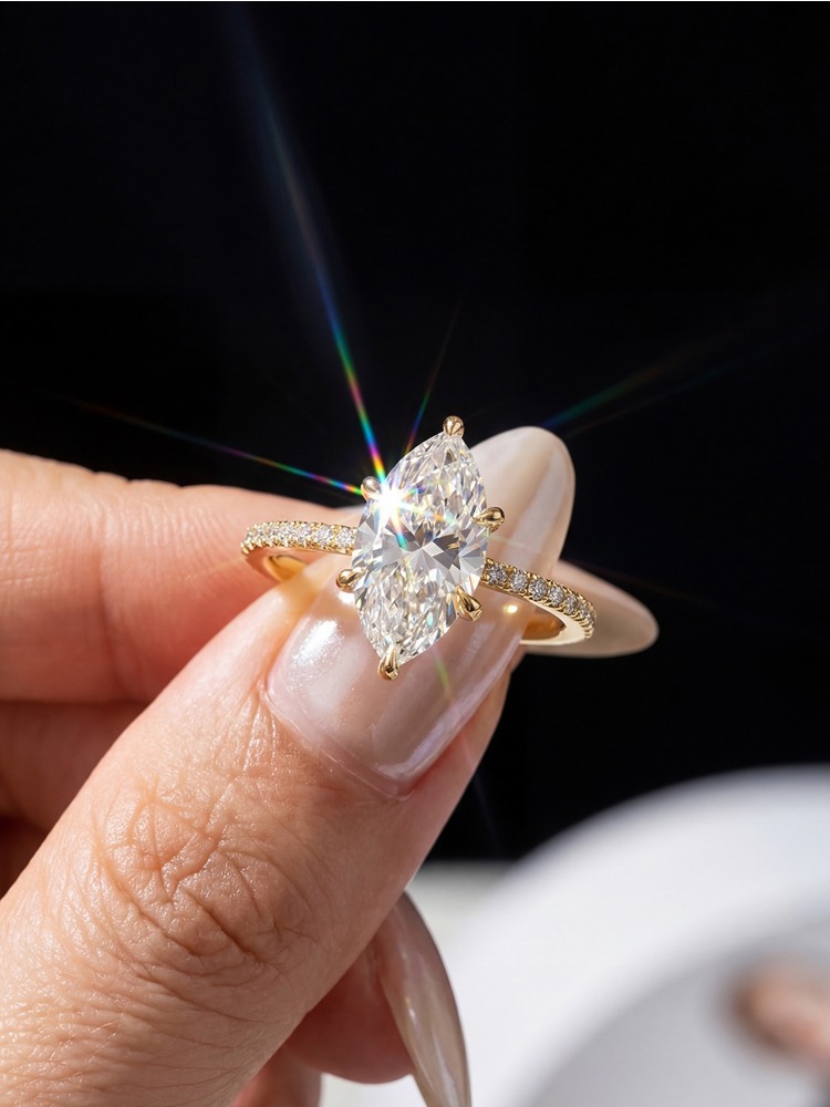 Bague Marquise en Moissanite V - Moissanite Engagement Ring 1 Carat avis et prix