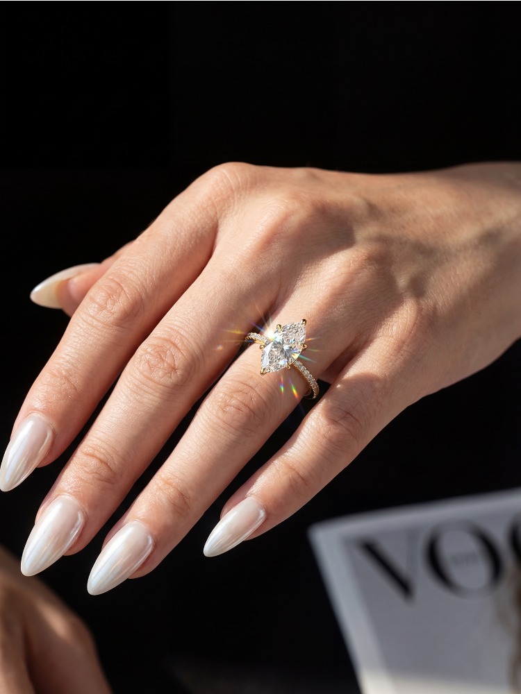 Bague Marquise en Moissanite V - Moissanite Engagement Ring 1 Carat avis et prix