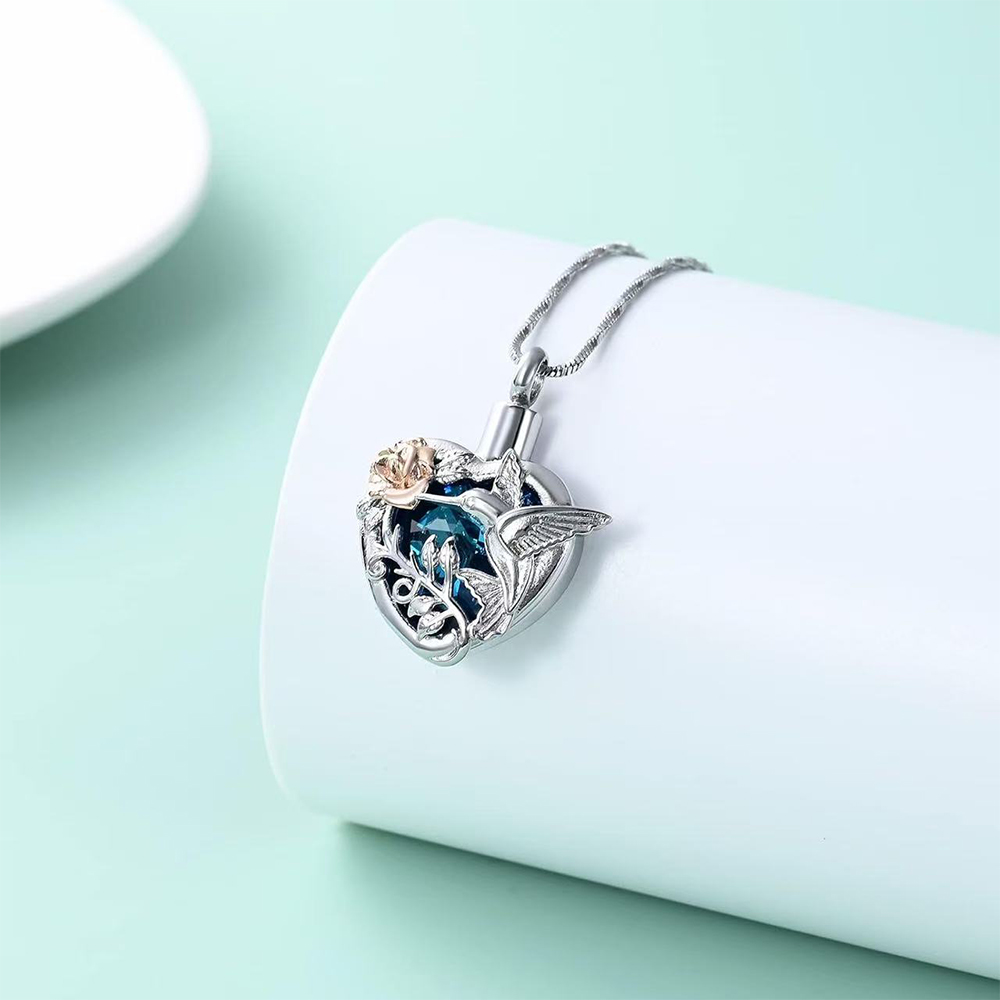 Collier médaillon d'urne en fo - Heart Locket Necklace Photo avis et prix
