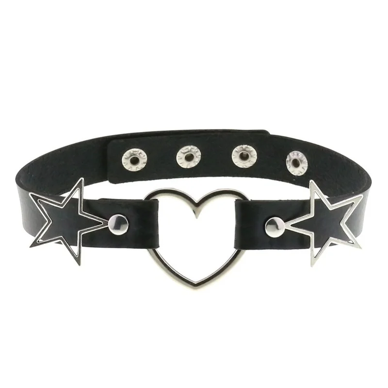 Decopunk Punk PU Leather Couss - Goth Punk Spike Choker avis et prix