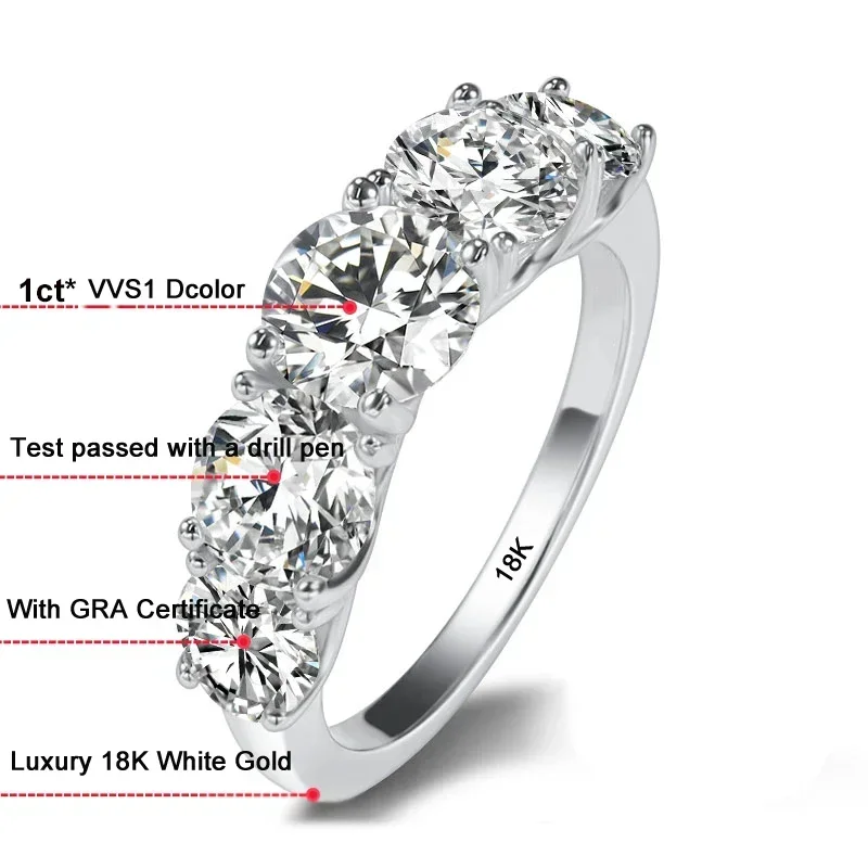 Bague de mariage de luxe en or - Moissanite Engagement Ring 1 Carat avis et prix