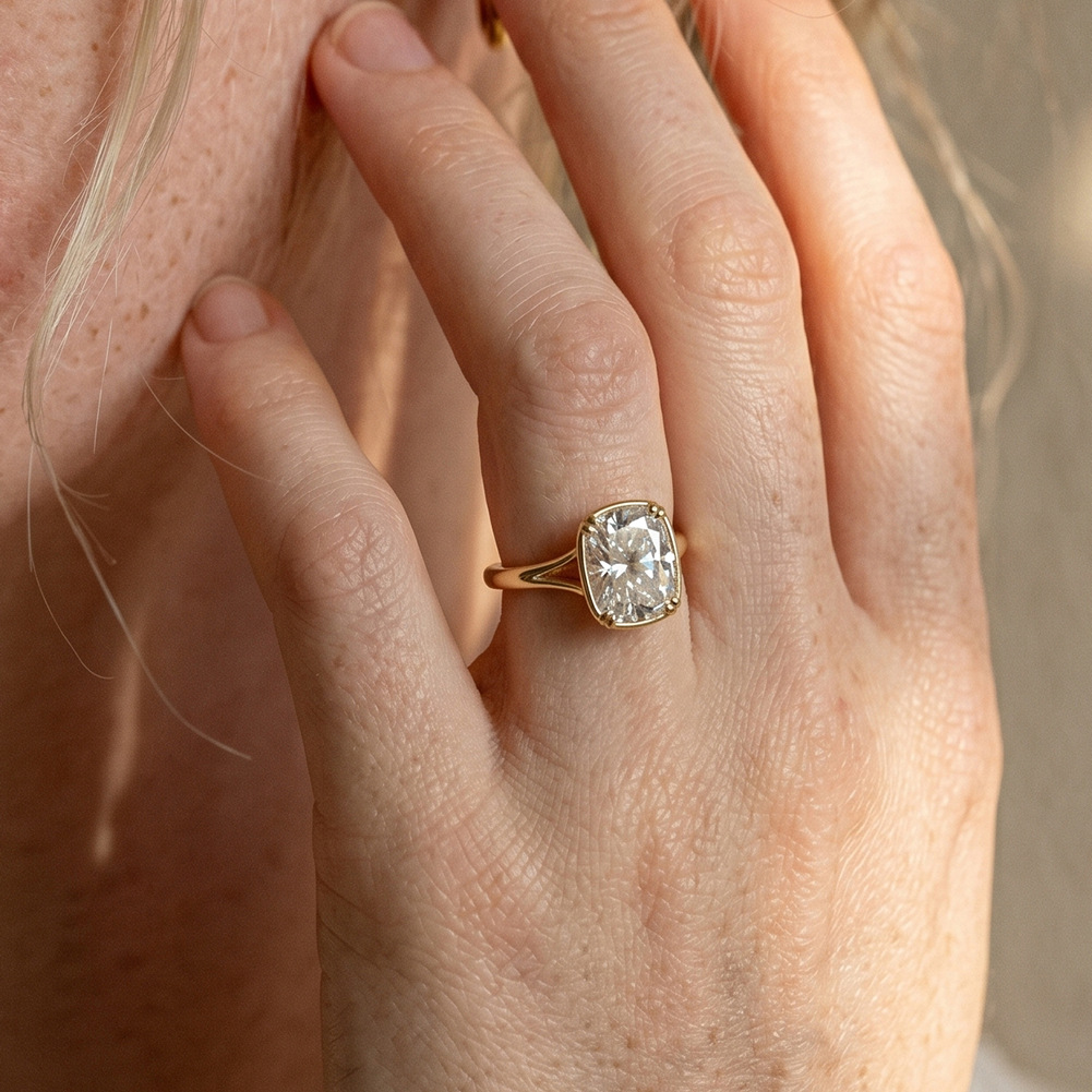 Bague en argent sterling S925  - Moissanite Engagement Ring 1 Carat avis et prix
