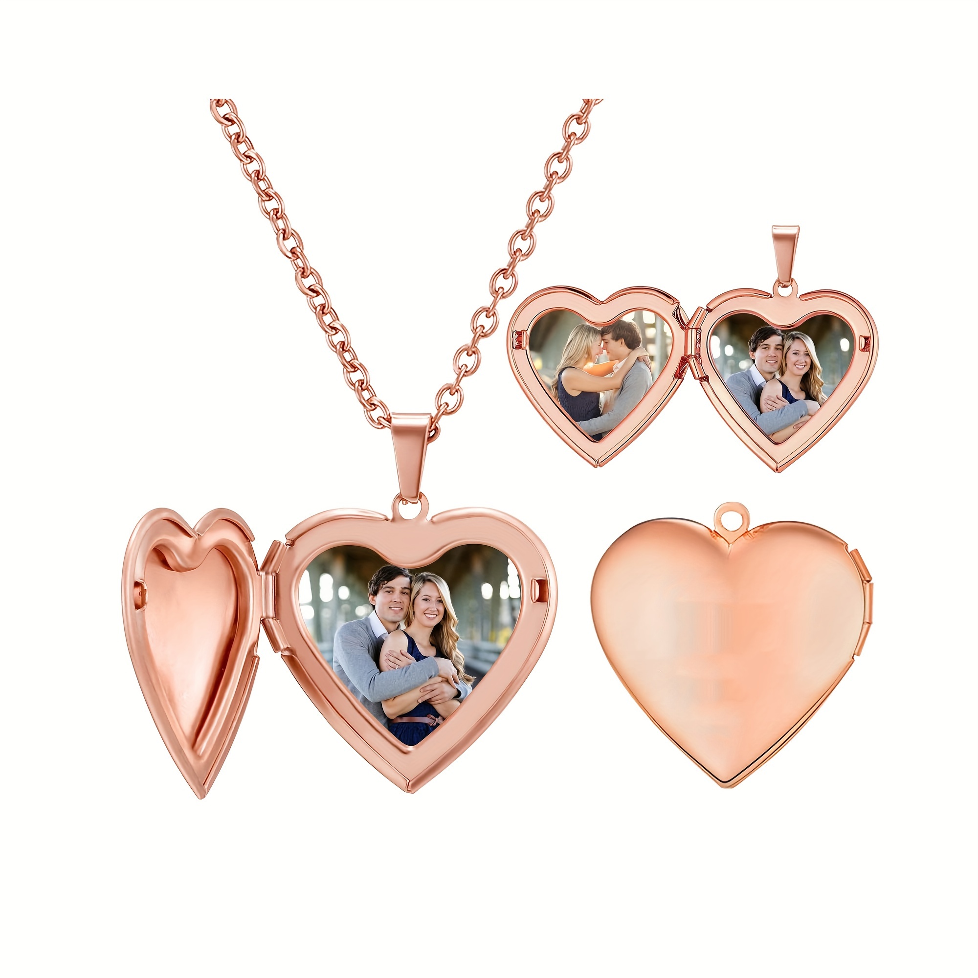 Collier avec pendentif médaill - Heart Locket Necklace Photo avis et prix