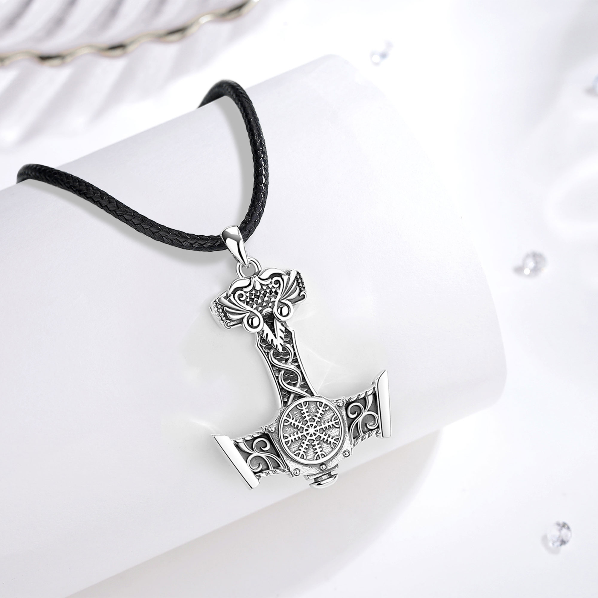 Eudora 925 argent Sterling nor - 925 Sterling Silver Chain Necklace Men avis et prix