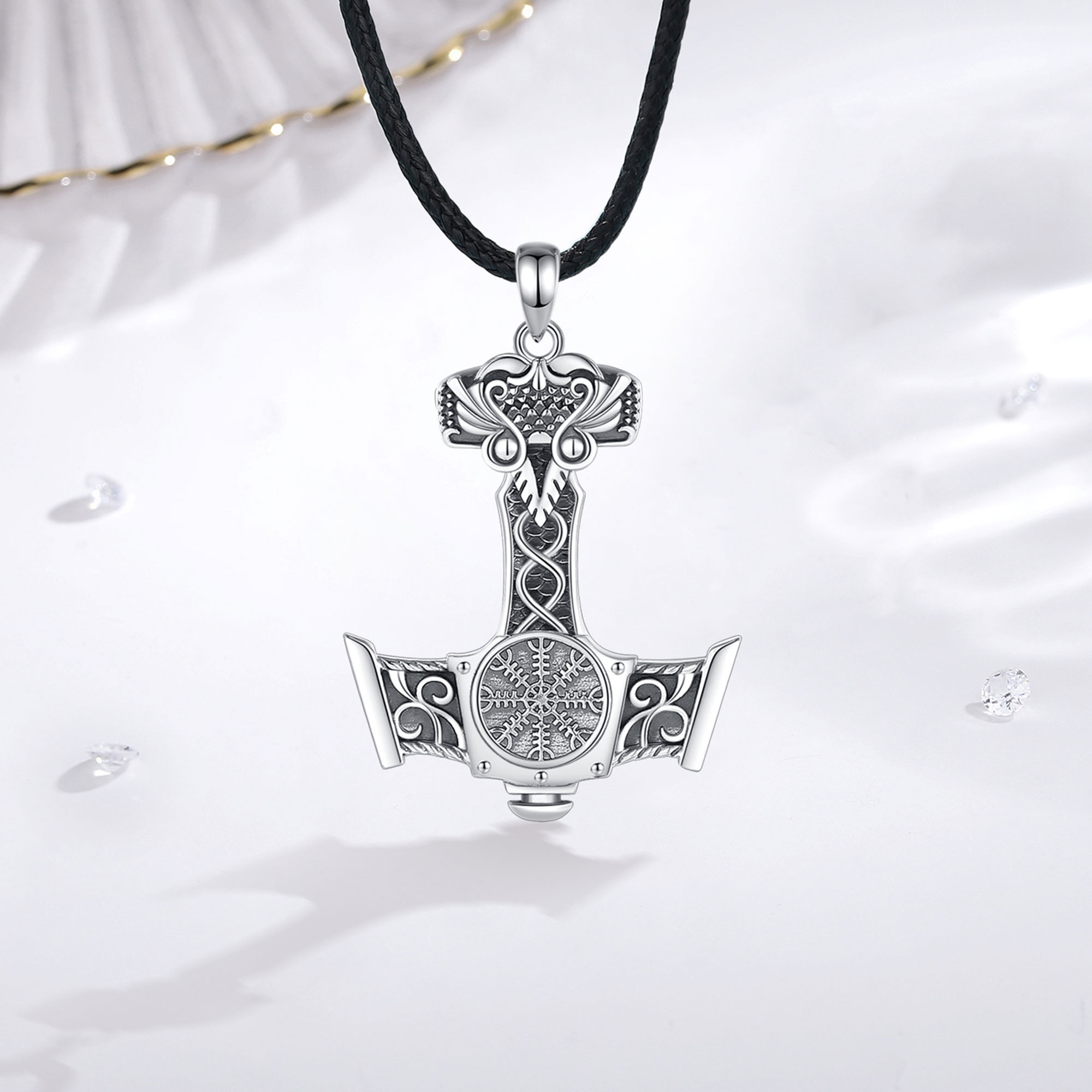 Eudora 925 argent Sterling nor - 925 Sterling Silver Chain Necklace Men avis et prix