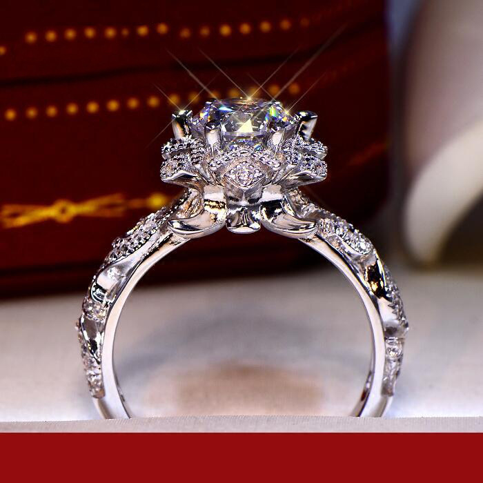 Bague en argent sterling S925  - Moissanite Engagement Ring 1 Carat avis et prix