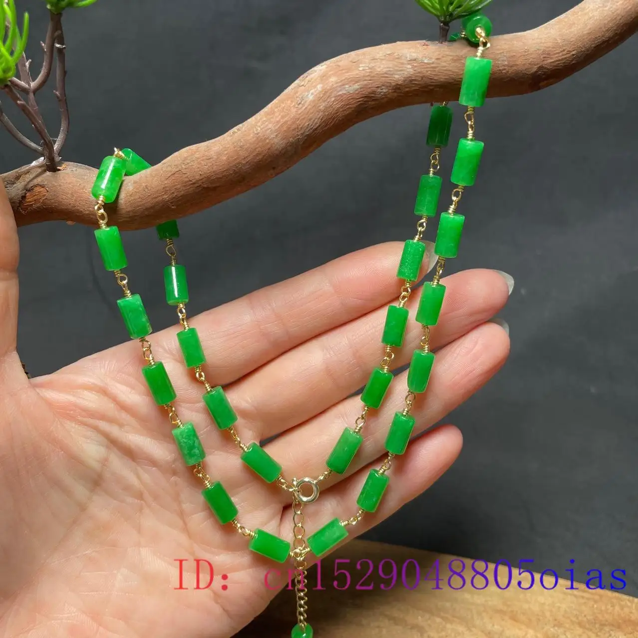 Collier de perles de Jade vert - Necklaces avis et prix