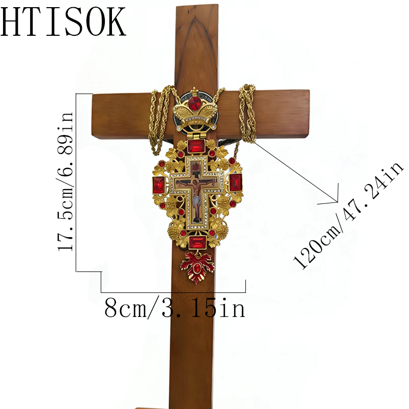 Nouveau Collier Croix Orthodox - Cross Pendant Necklace Gold avis et prix