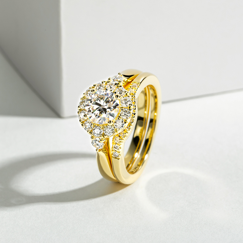 Ensemble de bagues de fiançail - Moissanite Engagement Ring 1 Carat avis et prix
