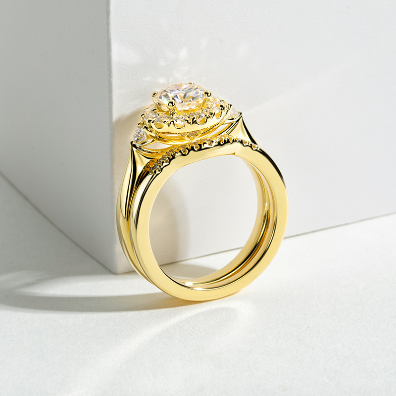 Ensemble de bagues de fiançail - Moissanite Engagement Ring 1 Carat avis et prix