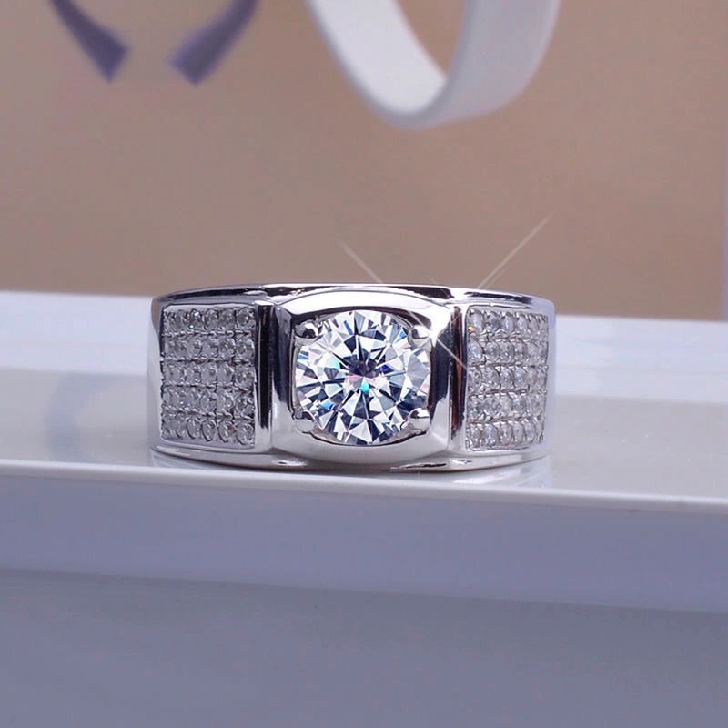 Bague en Moissanite pour homme - Moissanite Engagement Ring 1 Carat avis et prix
