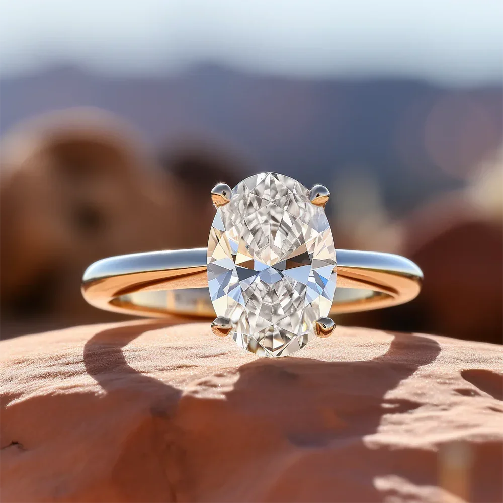 Bagues de fiançailles en Moiss - Moissanite Engagement Ring 1 Carat avis et prix