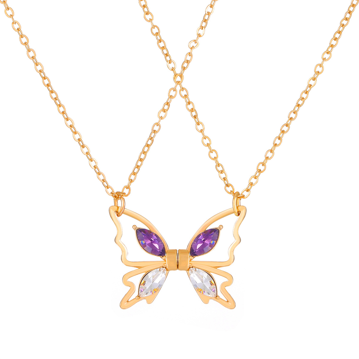 Collier magnétique papillon po - Magnetic Couple Matching Necklaces avis et prix