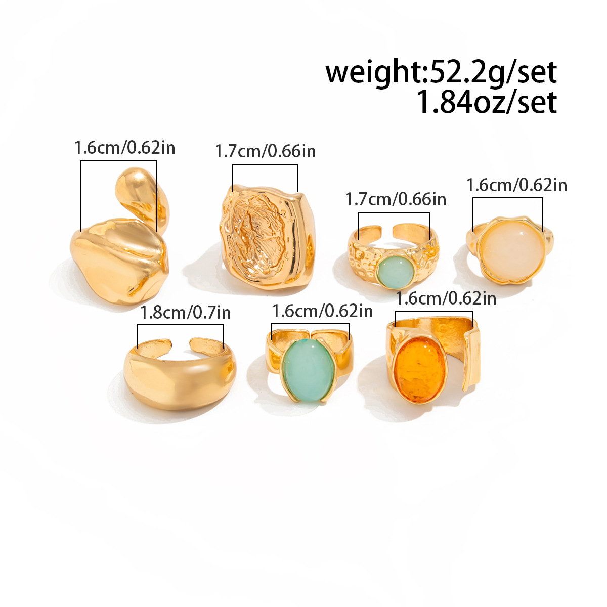 DIEZI 7 pièces/ensemble Vintag - Vintage Punk Knuckle Rings Set avis et prix